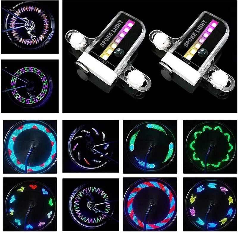 Dorras Bike Wheel Lights (2 Pack) - Waterproof LED Bicycle Spoke Lights - Bike Accessories - 30 Different Patterns Change - Great Gift for Adults Kids - Image 2